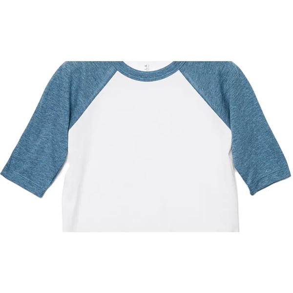 Bella + Canvas Toddler 3/4-Sleeve Baseball T-Shirt - Bella + Canvas Toddler 3/4-Sleeve Baseball T-Shirt - Image 2 of 5