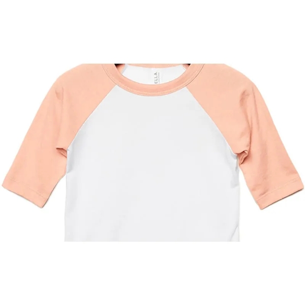 Bella + Canvas Toddler 3/4-Sleeve Baseball T-Shirt - Bella + Canvas Toddler 3/4-Sleeve Baseball T-Shirt - Image 5 of 5