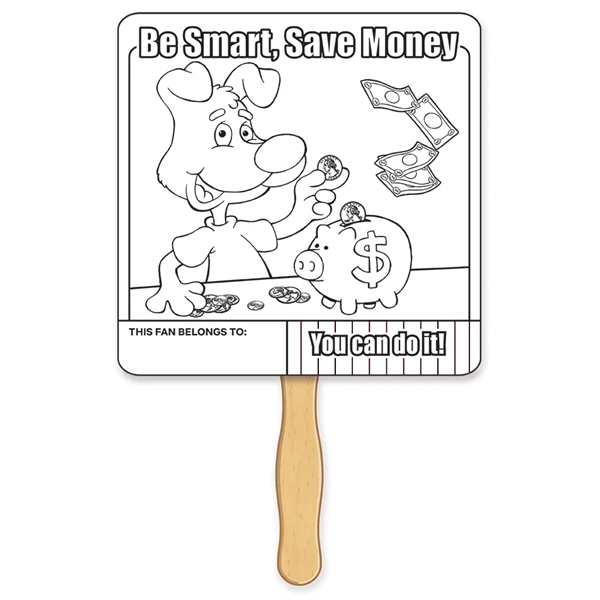 Saving Money Coloring Hand Fans - Saving Money Coloring Hand Fans - Image 2 of 4