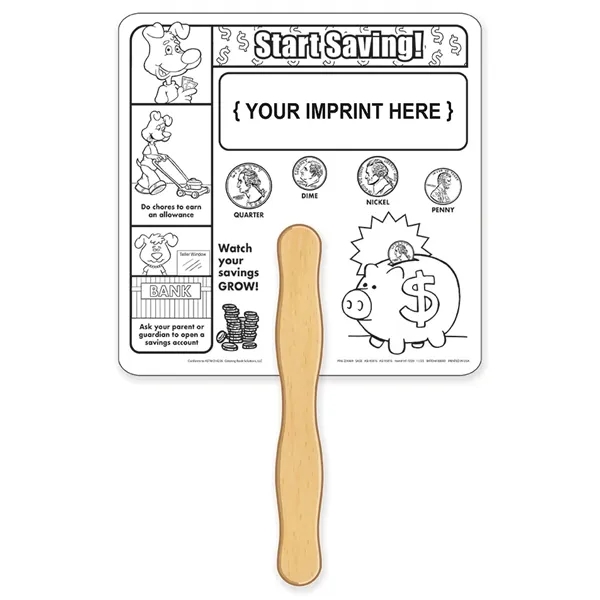 Saving Money Coloring Hand Fans - Saving Money Coloring Hand Fans - Image 3 of 4