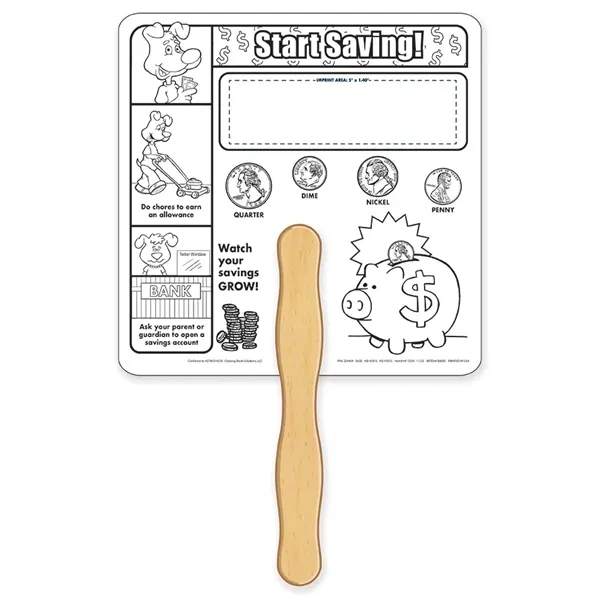 Saving Money Coloring Hand Fans - Saving Money Coloring Hand Fans - Image 4 of 4