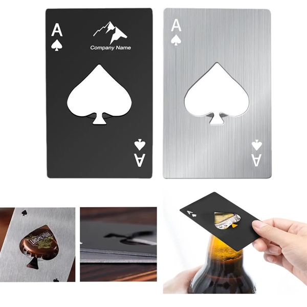 Poker Card Flat Bottle Opener - Poker Card Flat Bottle Opener - Image 0 of 2