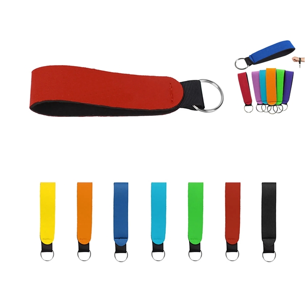 Floatable Neoprene Wristlet Strap Keychain - Floatable Neoprene Wristlet Strap Keychain - Image 1 of 7