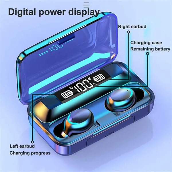 Waterproof Wireless Earbuds With Battery Charging Case - Waterproof Wireless Earbuds With Battery Charging Case - Image 3 of 4