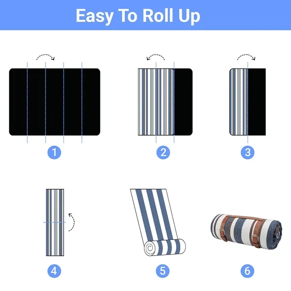 Outdoor Foldable Picnic Blanket Camping Beach Mat - Outdoor Foldable Picnic Blanket Camping Beach Mat - Image 2 of 4