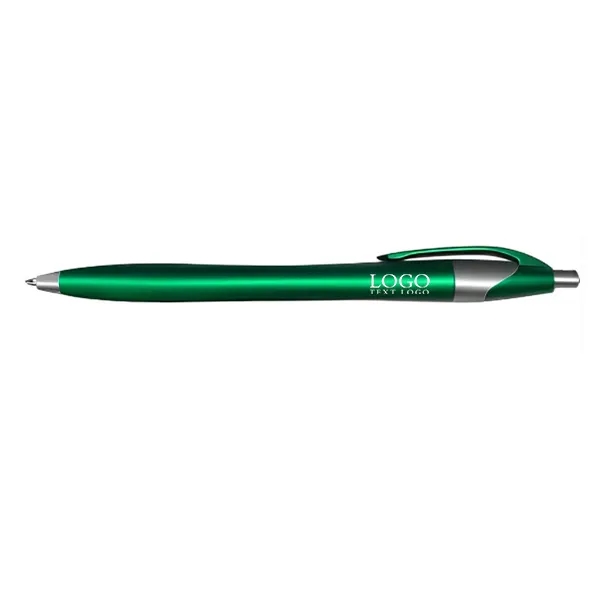 Plastic Ballpoint Click Pen with Metallic Accent - Plastic Ballpoint Click Pen with Metallic Accent - Image 4 of 6