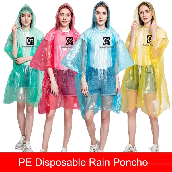 Disposable Translucent PE Rain Poncho Or Raincoat - Disposable Translucent PE Rain Poncho Or Raincoat - Image 0 of 7