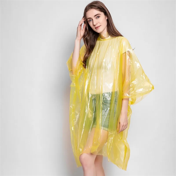 Disposable Translucent PE Rain Poncho Or Raincoat - Disposable Translucent PE Rain Poncho Or Raincoat - Image 7 of 7