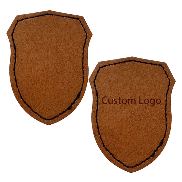 Shield Design Leatherette Patch - Shield Design Leatherette Patch - Image 1 of 3