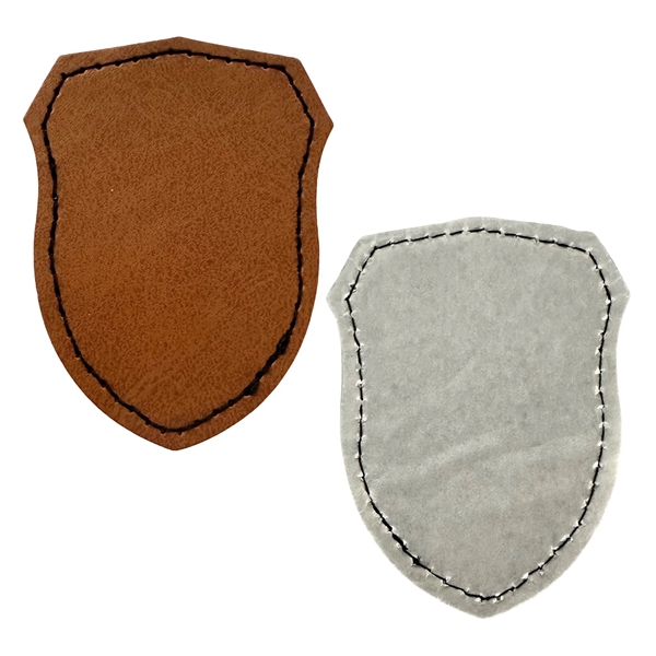Shield Design Leatherette Patch - Shield Design Leatherette Patch - Image 2 of 3