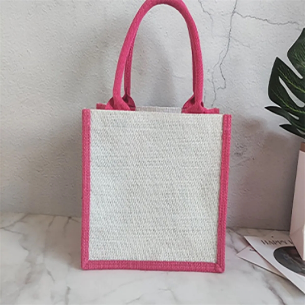 Jute Burlap Tote Bag - Jute Burlap Tote Bag - Image 2 of 5