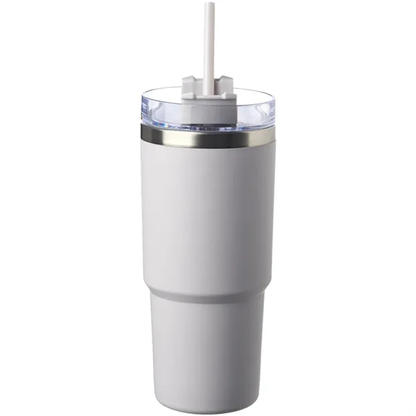 23 oz Matte Finish Travel Mugs with Straw - 23 oz Matte Finish Travel Mugs with Straw - Image 5 of 6