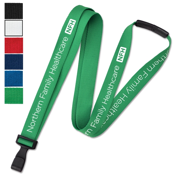 5/8" Anti-Microbial Lanyard w/ Breakaway & Wide Plastic Hook - 5/8" Anti-Microbial Lanyard w/ Breakaway & Wide Plastic Hook - Image 0 of 6