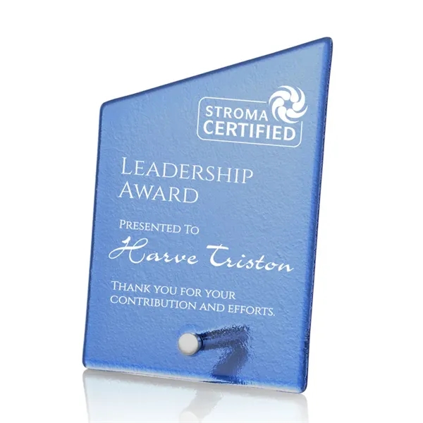 Custom Atchison Blue Slant Award - Silver