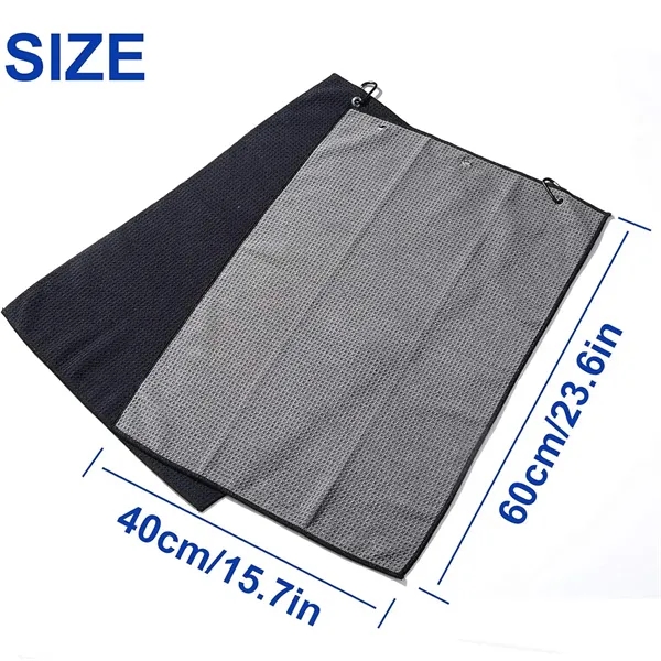 16 x 24 Inch Microfiber Trifold Golf Towel - 16 x 24 Inch Microfiber Trifold Golf Towel - Image 2 of 2