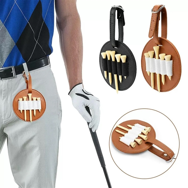 PU Leather Durable 5 Tee Hole Portable Golf Bag - PU Leather Durable 5 Tee Hole Portable Golf Bag - Image 2 of 4