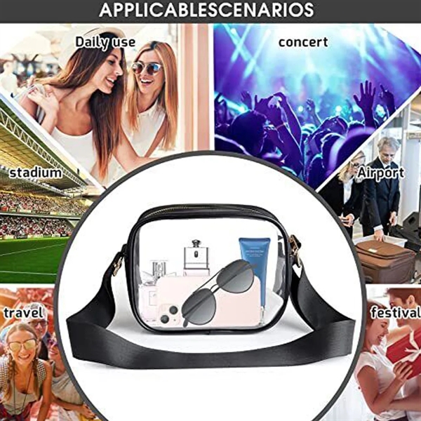 Custom Concerts Sports Events Festivals Clear Crossbody Bag - Custom Concerts Sports Events Festivals Clear Crossbody Bag - Image 4 of 5