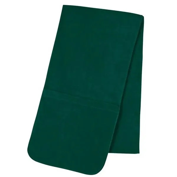 Embroidered Custom Fleece Scarf Shawl with Pockets - Embroidered Custom Fleece Scarf Shawl with Pockets - Image 3 of 4