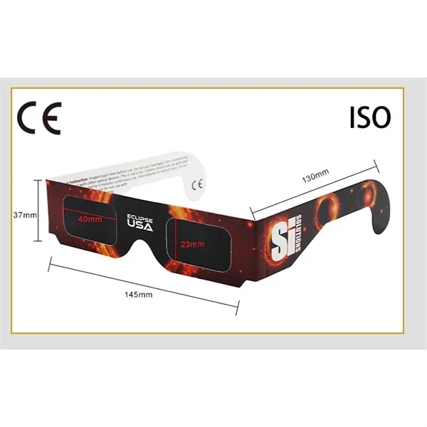 Solar Eclipse Glasses Safe Shades for Direct Sun Viewing - Solar Eclipse Glasses Safe Shades for Direct Sun Viewing - Image 0 of 3
