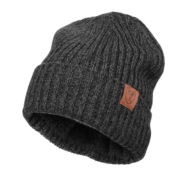 Inner Velvet Double-Layer Knit Beanie - Inner Velvet Double-Layer Knit Beanie - Image 0 of 2