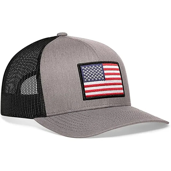 Baseball Cap American Flag Trucker Hat - Baseball Cap American Flag Trucker Hat - Image 1 of 2