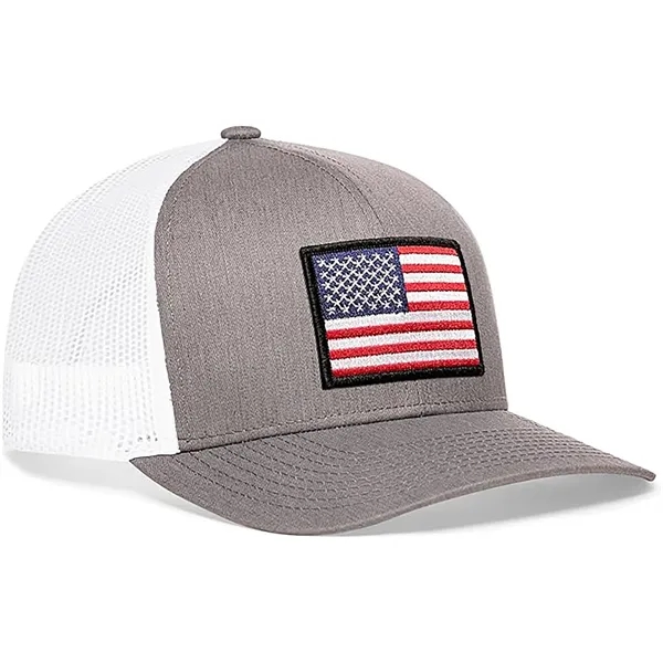 Baseball Cap American Flag Trucker Hat - Baseball Cap American Flag Trucker Hat - Image 2 of 2
