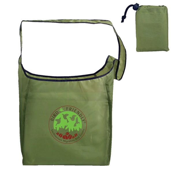 RPET Fold-Away Sling Bag, Full Color Digital - RPET Fold-Away Sling Bag, Full Color Digital - Image 4 of 5