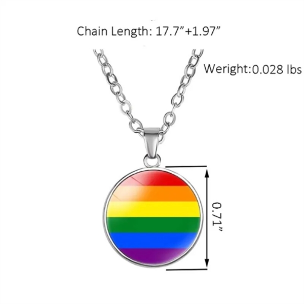 Rainbow Keychians Necklace LGBT Jewelry Gift Accessories - Rainbow Keychians Necklace LGBT Jewelry Gift Accessories - Image 1 of 3