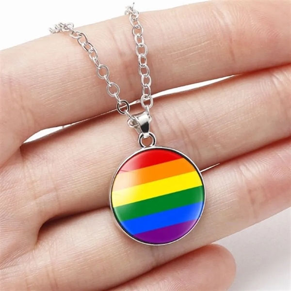 Rainbow Keychians Necklace LGBT Jewelry Gift Accessories - Rainbow Keychians Necklace LGBT Jewelry Gift Accessories - Image 2 of 3