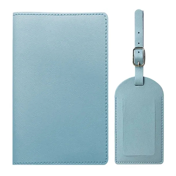 Travel Passport Cover Luggage Tag Accessories Set - Travel Passport Cover Luggage Tag Accessories Set - Image 1 of 6