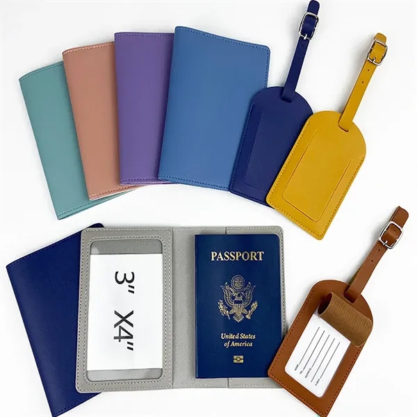 Travel Passport Cover Luggage Tag Accessories Set - Travel Passport Cover Luggage Tag Accessories Set - Image 6 of 6