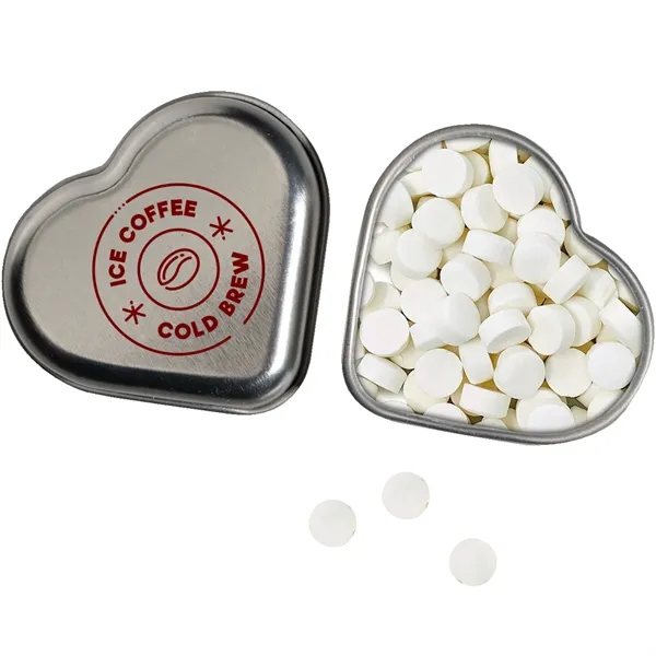 Custom Small Heart Shaped Mint Tin