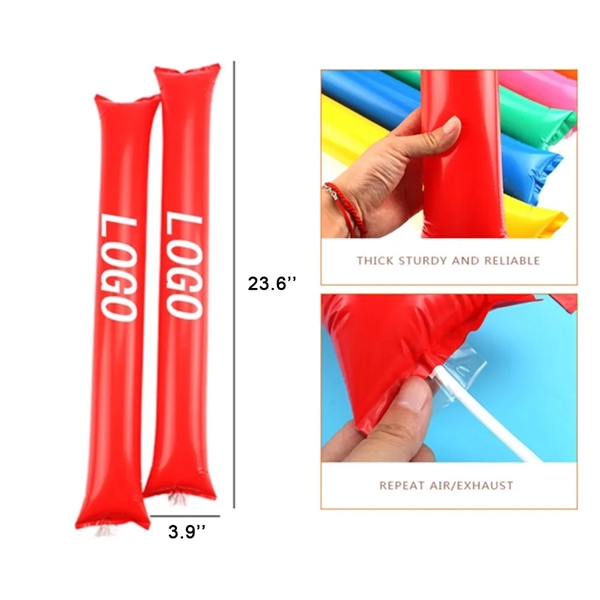 23 5/8 "x 3 15/16" Custom Inflatable Cheering Stick - 23 5/8 "x 3 15/16" Custom Inflatable Cheering Stick - Image 1 of 3