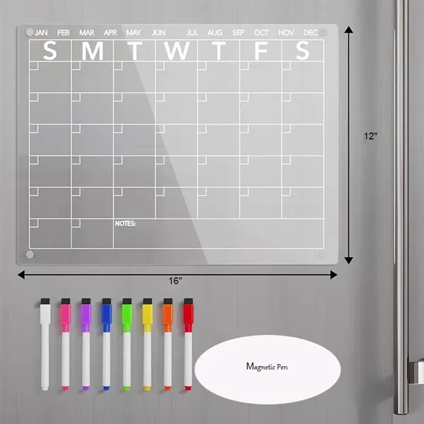 Acrylic Magnetic Dry Erase Board Calendar - Acrylic Magnetic Dry Erase Board Calendar - Image 1 of 2