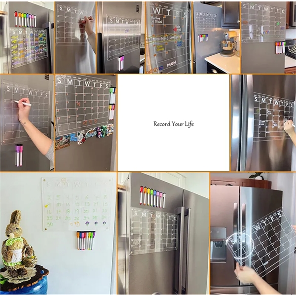 Acrylic Magnetic Dry Erase Board Calendar - Acrylic Magnetic Dry Erase Board Calendar - Image 2 of 2