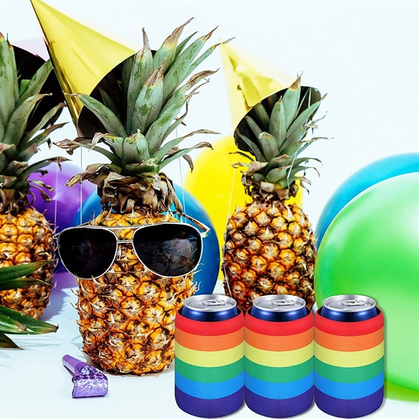 LGBT Rainbow Neoprene Can Cooler Beer Sleeves 3.94" x 5.12" - LGBT Rainbow Neoprene Can Cooler Beer Sleeves 3.94" x 5.12" - Image 4 of 4