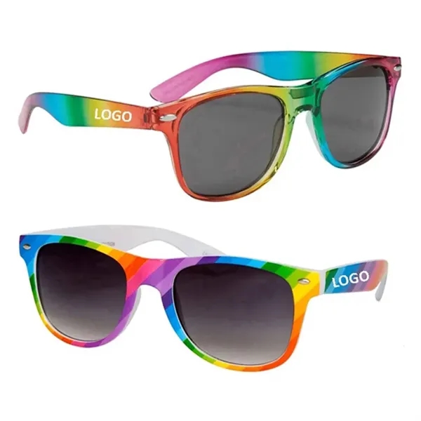 LGBT Rainbow Gay Pride Sunglasses Polarized Glasses - LGBT Rainbow Gay Pride Sunglasses Polarized Glasses - Image 4 of 4