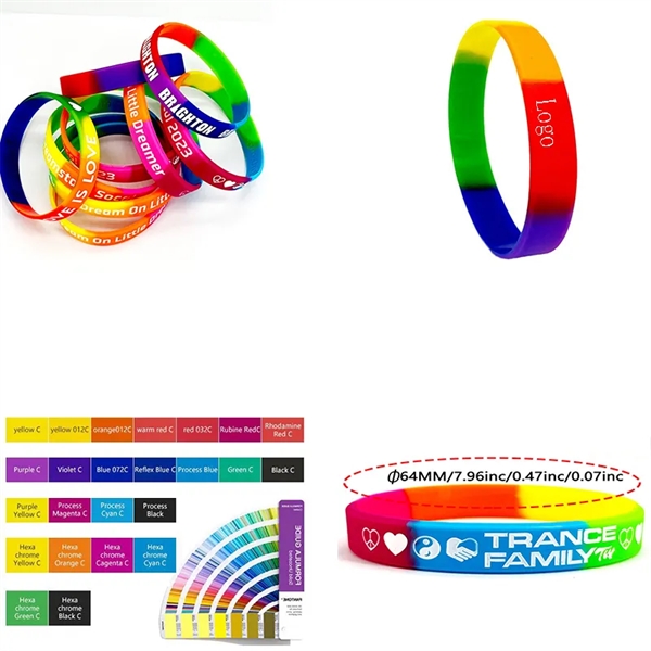 LGBT Rainbow Gay Pride Festival Silicone Wristbands Bracelet - LGBT Rainbow Gay Pride Festival Silicone Wristbands Bracelet - Image 0 of 3