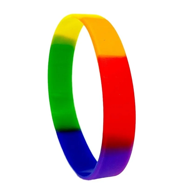 LGBT Rainbow Gay Pride Festival Silicone Wristbands Bracelet - LGBT Rainbow Gay Pride Festival Silicone Wristbands Bracelet - Image 1 of 3