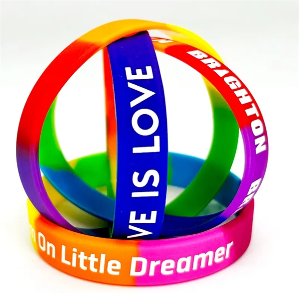LGBT Rainbow Gay Pride Festival Silicone Wristbands Bracelet - LGBT Rainbow Gay Pride Festival Silicone Wristbands Bracelet - Image 3 of 3