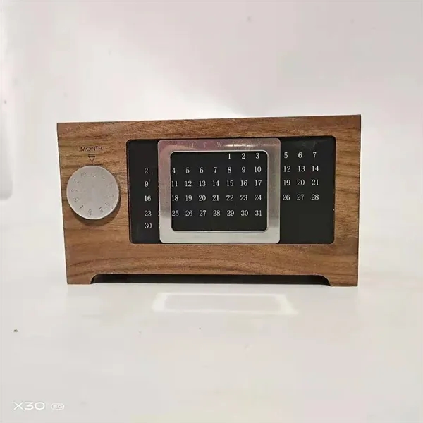 Solid Wood Calendar Pen Holder - Solid Wood Calendar Pen Holder - Image 2 of 2