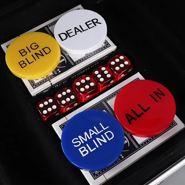 500 Striped Dice Chips Poker Set With Aluminum Case - 500 Striped Dice Chips Poker Set With Aluminum Case - Image 4 of 4