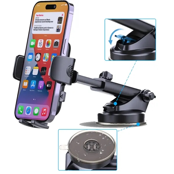 Suction Cup Stable Cell Phone Car Mount Holder - Suction Cup Stable Cell Phone Car Mount Holder - Image 1 of 3