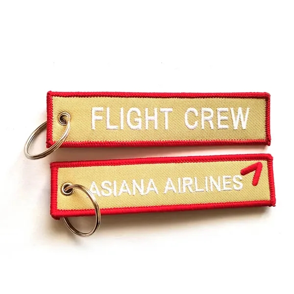 Embroidered Flight Key Tag - Embroidered Flight Key Tag - Image 1 of 1
