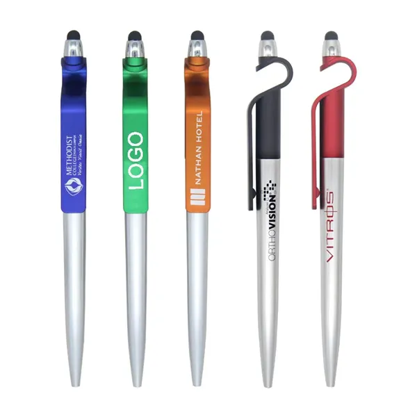 Stylus Ballpoint Pen with Phone Stand - Stylus Ballpoint Pen with Phone Stand - Image 0 of 7