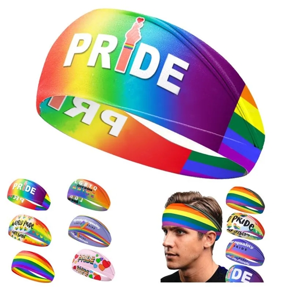 Rainbow Printed Headband LGBT - Rainbow Printed Headband LGBT - Image 0 of 4