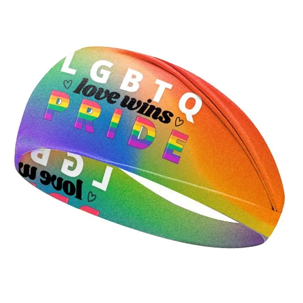 Rainbow Printed Headband LGBT - Rainbow Printed Headband LGBT - Image 3 of 4