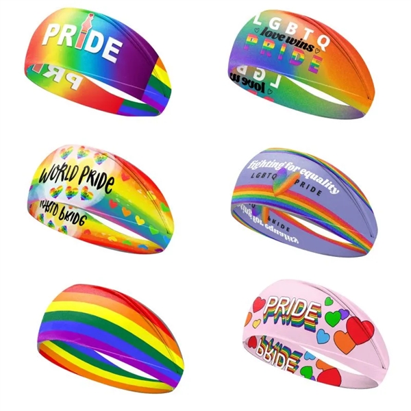 Rainbow Printed Headband LGBT - Rainbow Printed Headband LGBT - Image 4 of 4