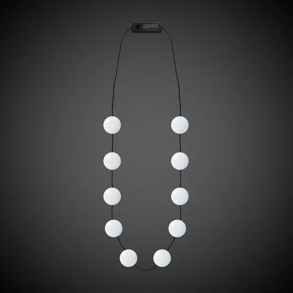 White Button Light Up Necklace - White Button Light Up Necklace - Image 2 of 4
