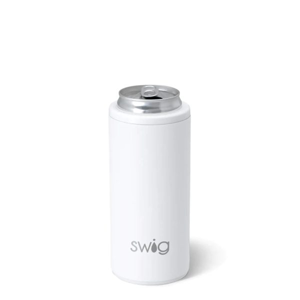 12 oz SWIG® Stainless Steel Insulated Slim Can Cooler - 12 oz SWIG® Stainless Steel Insulated Slim Can Cooler - Image 4 of 18